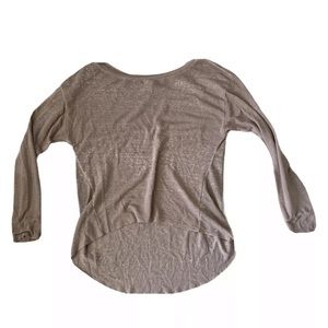 Leith Boat Neck Longsleeve Purple Top Womens XS